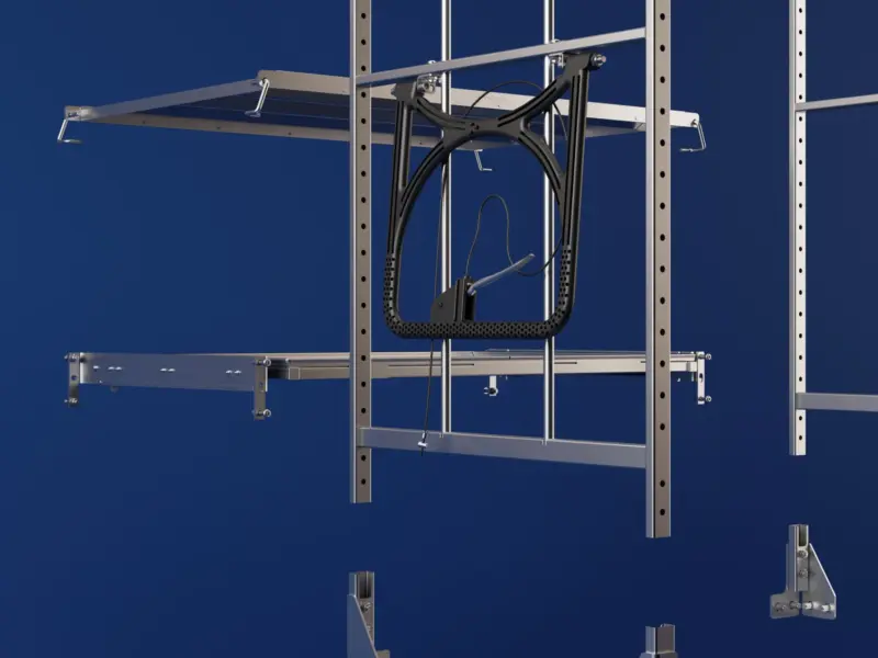 Visualisation : bâti de support de charge pour véhicules à guidage automatique